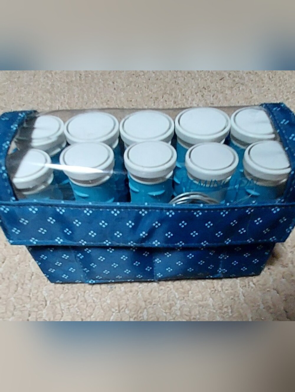 Vintage Remington Heated Hair Rollers 10 Blue Curlers Travel Case Works